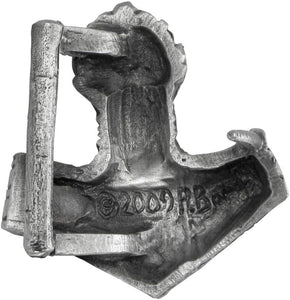 进口 的Pewter Norse God Thors Hammer Mjolnir皮带扣