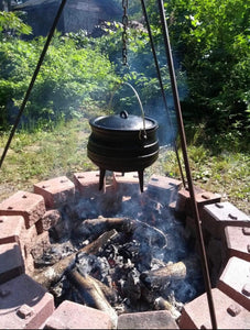 进口 Cuisiland 8.6QT预调味铸铁Potjie锅