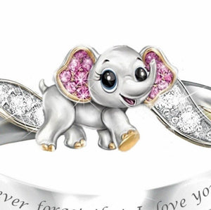 欧美时尚戒指~小动物戒指 时尚女士大象戒指可爱动物饰品戒指礼物