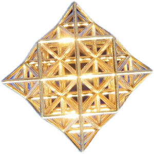 正品 美国进口64四面体网格吊坠 生命之花梅塔特隆立方体神圣几何体