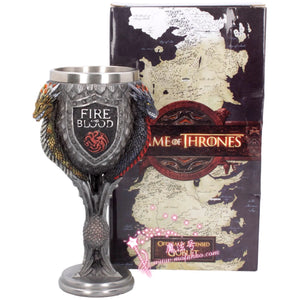 *进口中世纪酒杯 进口权利的游戏 House Targaryen高脚杯17.5cm