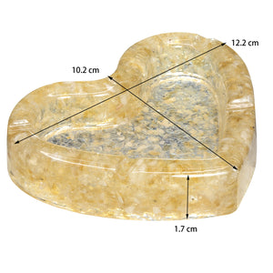 树脂混能量水晶碎石心形烟灰缸收纳盒客厅办公室桌面水晶创意摆件