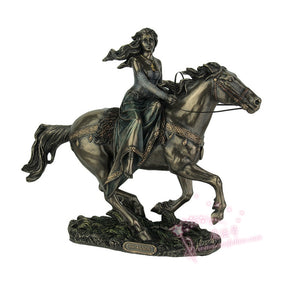 凯尔特月亮女神Rhiannon骑马铜像