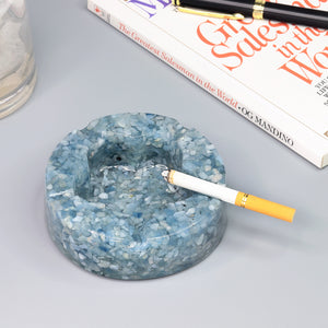 树脂混能量水晶碎石梅花形烟灰缸收纳客厅办公室桌面水晶创意摆件