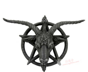 墙挂饰40cm Baphomet头山羊上帝神五角星墙匾