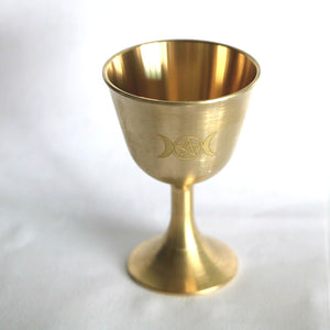 三相月祭坛摆件杯子 Wicca仪式圣杯纯铜圣杯黄铜杯tarot塔罗周边