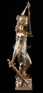 能量雕像系列~*欧州进口正义女神雕塑青铜雕像工艺品礼品桌面摆件 律师能量摆件