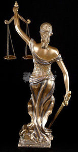 能量雕像系列~*欧州进口正义女神雕塑青铜雕像工艺品礼品桌面摆件 律师能量摆件