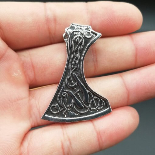 维京魔法收藏~北欧维京龙兽符文斧头吊坠项链  新品：圖片 5