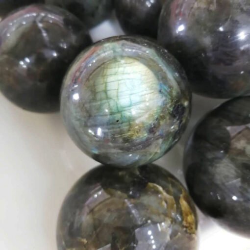 能量晶石收藏~天然月光石拉长石球 水晶摆件原石矿物工艺礼品