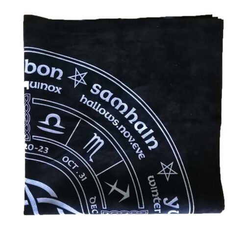 能量塔罗布~Triquetra Pagan Wheel of the Year 女巫日历塔罗牌占卜占星桌布：圖片 5