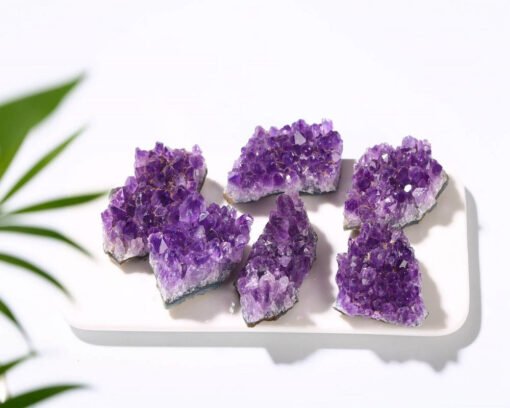 能量晶石收藏~天然原矿紫晶簇 原石紫水晶片 外贸