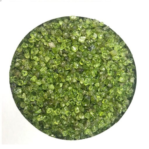 能量晶石收藏~天然橄榄石碎石 水晶碎石鱼缸花盆造景供佛宝石100克：圖片 5