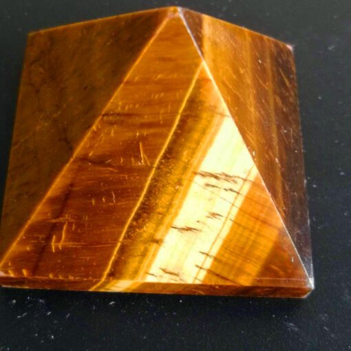 能量晶石收藏~虎眼石金字塔 水晶工艺品家居办公室摆件
