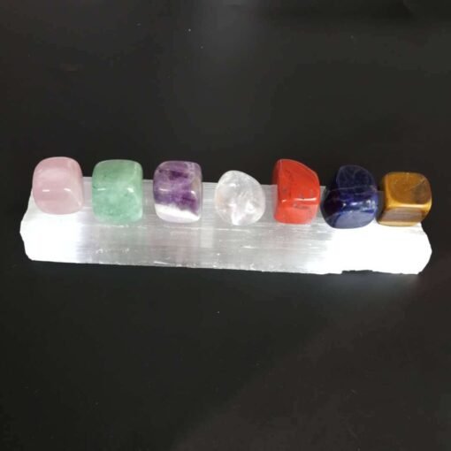 能量晶石收藏~天然透石膏棒 水晶瑜伽七脉轮碎碎石 石膏板