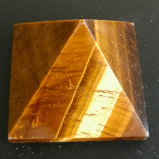 能量晶石收藏~虎眼石金字塔 水晶工艺品家居办公室摆件：圖片 5