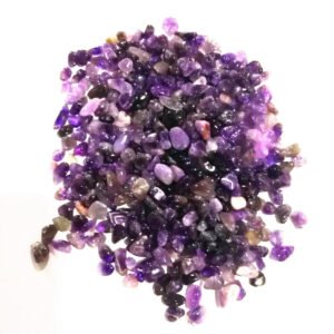 能量晶石收藏~天然紫水晶碎石 供佛宝石7-9mm鱼缸花盆装饰