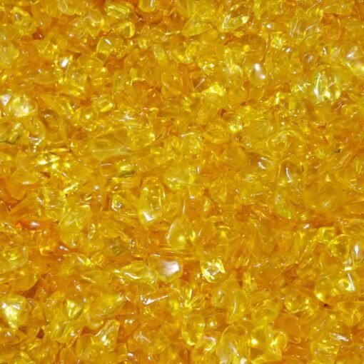能量晶石收藏~加色黄水晶碎石 家庭装饰品 供佛消磁石100克：圖片 4