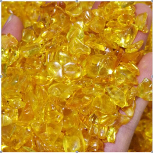 能量晶石收藏~加色黄水晶碎石 家庭装饰品 供佛消磁石100克：圖片 5