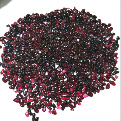能量晶石收藏~天然石榴石碎石 玫瑰红酒红小颗粒美甲装饰品 鱼缸花盆造景：圖片 5