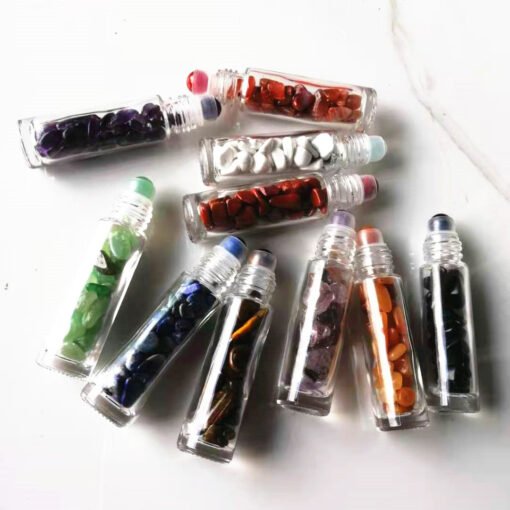 能量晶石收藏~天然半宝石走珠瓶 化妆品精油瓶 10种 碎石礼品：圖片 2