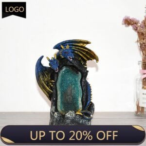 魔法香炉~威卡新品树脂香炉双头龙创意家居工艺品倒流香LED七彩水晶灯香炉