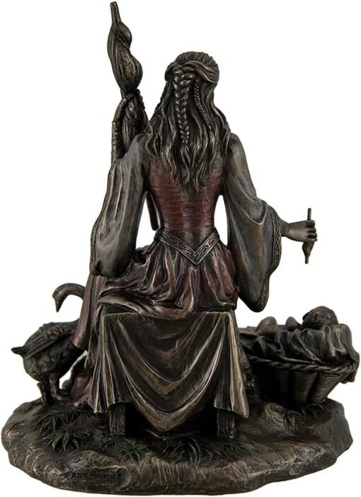 进口 Veronese设计Frigga Norse命运女神爱情与婚姻w/婴儿动物和主轴：圖片 5