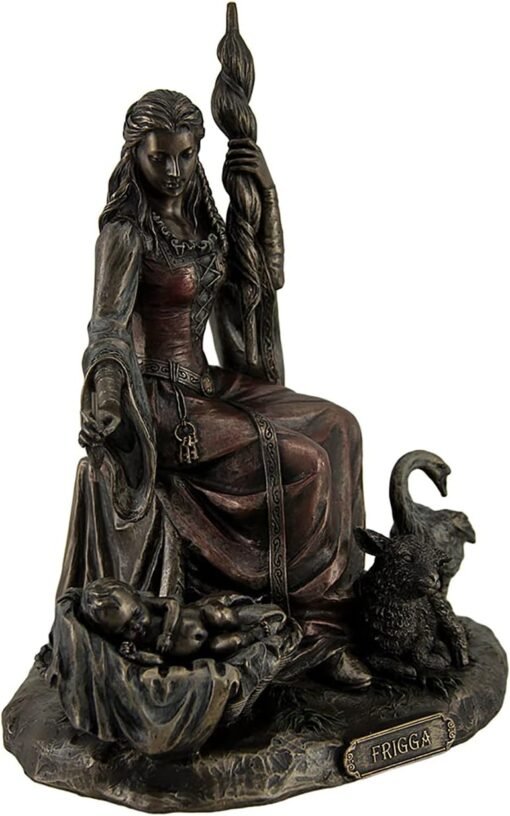 进口 Veronese设计Frigga Norse命运女神爱情与婚姻w/婴儿动物和主轴：圖片 4