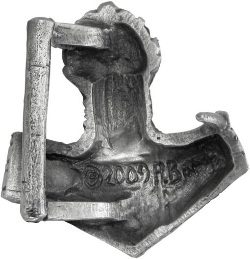 进口 的Pewter Norse God Thors Hammer Mjolnir皮带扣：圖片 4