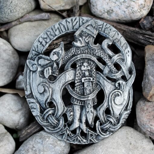 进口 的Pewter Norse God Tyr符文皮带扣：圖片 3