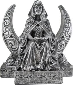 Dryad设计月亮女神雕像银色饰面