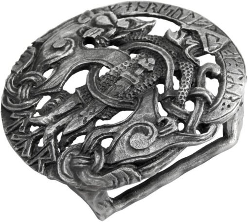 进口 的Pewter Norse God Tyr符文皮带扣：圖片 4