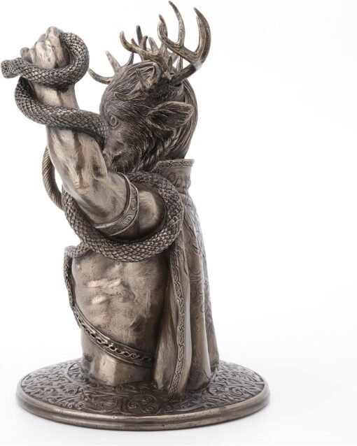 进口 Veronese Design 8 5/8 “Cernunnos野生树脂雕像的角之神半身青铜饰面：圖片 4