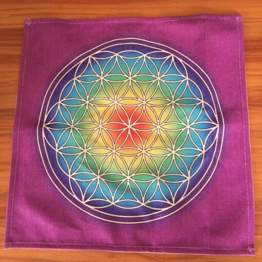 能量塔罗布~祭坛布魔法仪式桌布 生命之花桌布 塔罗占卜桌布灵性能量冥想仪式：圖片 2