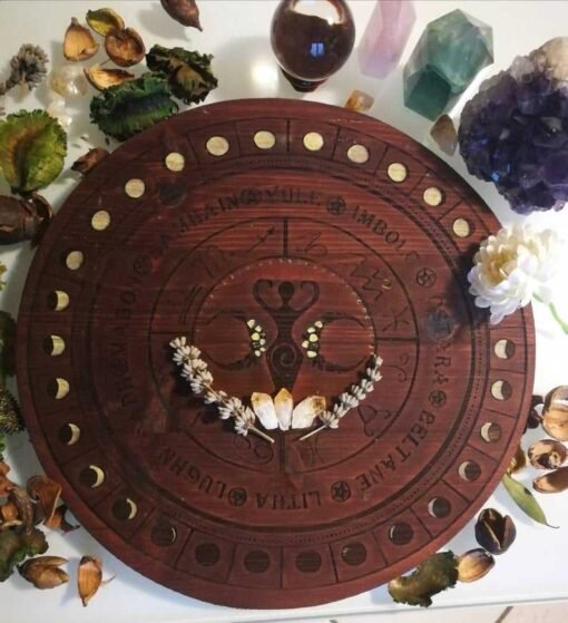 神秘学收藏~进口新月满月三女神年轮能量盘 灵气师手工定制收藏：圖片 2