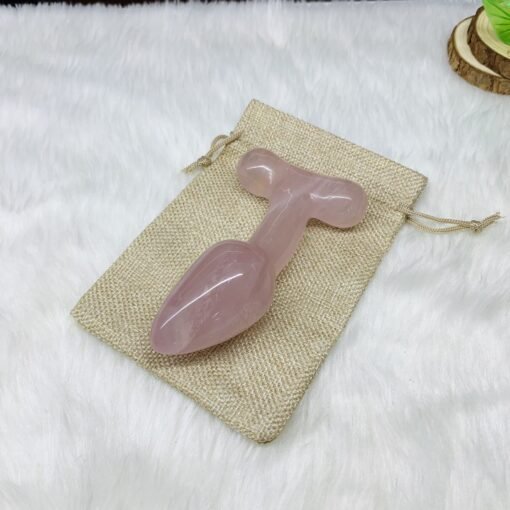 天然白水晶 粉晶 黑曜石 原石雕刻打磨水晶摆件：圖片 5