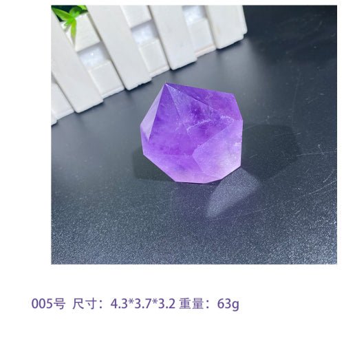 能量水晶正品~天然紫水晶单尖柱摆件六棱柱能量水晶疗愈石冥想把玩居家摆件装饰:圖片 10