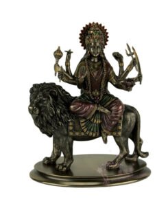 能量雕像系列~杜尔加Durga 印度教最高女神骑在狮子雕像上