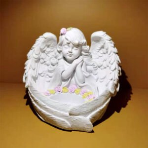 天使摆件 少女摆件装饰品 许愿天使烛台 工艺品橱窗摆件 雕塑摆件