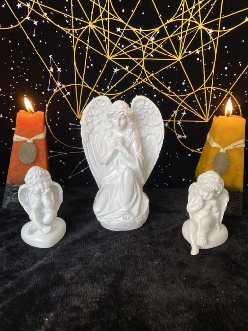 塔罗占卜系列~ 祈祷天使摆件 祭坛仪式 树脂天使工艺品装饰品：圖片 5