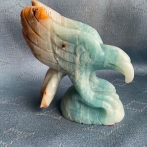 亚马逊石老鹰雕刻件桌面摆件装饰水晶摆件直播装饰