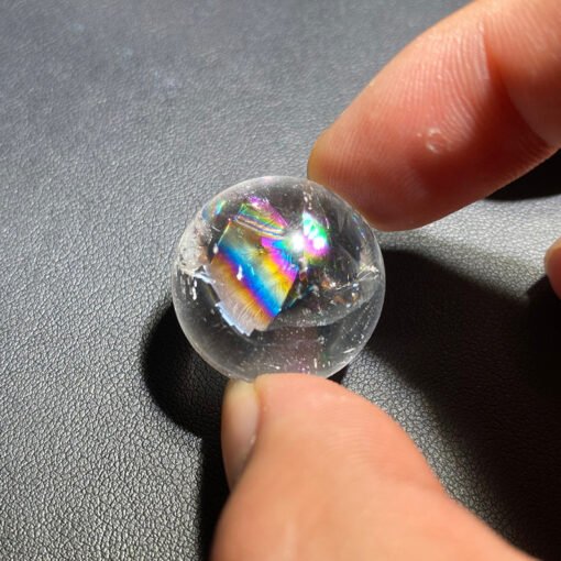 能量水晶正品~天然白水晶彩虹球精选白水晶球摆件能量疗愈冥想石家居装饰品摆件：圖片 2