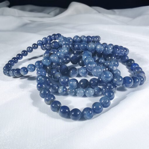 能量水晶正品~天然蓝宝石手链无优化烤色刚玉女男手串水晶能量疗愈石助平衡控制：圖片 3