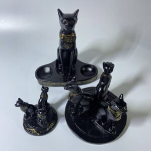 水晶球底座摆件树脂法师猫球型置物架球型底座创意办公家居摆件