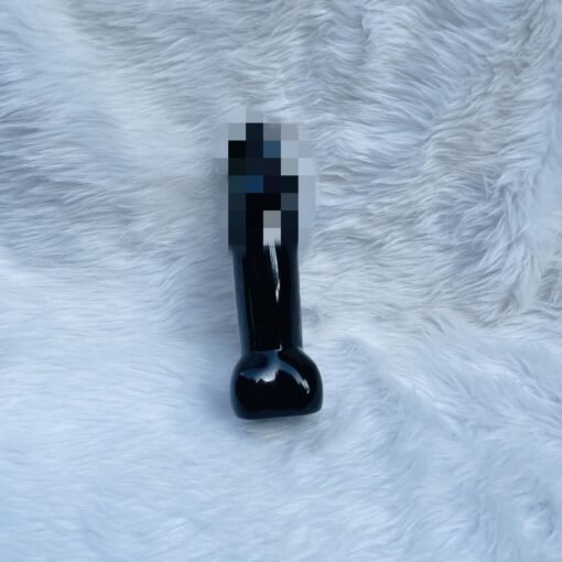 天然水晶黑曜石 水晶按摩棒摆件：圖片 3