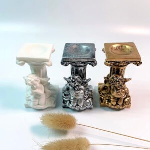树脂球座 水晶球底座 罗马柱小天使球形矿标收纳摆件 适合3-6cm球