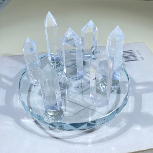 能量水晶正品~天然白水晶单尖柱能量柱七星阵摆件能量发生器助愿望运势居家摆件：圖片 4