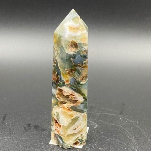 天然水草玛瑙柱子精品手工雕刻件桌面摆件手工雕刻件装饰 买一送一：圖片 3