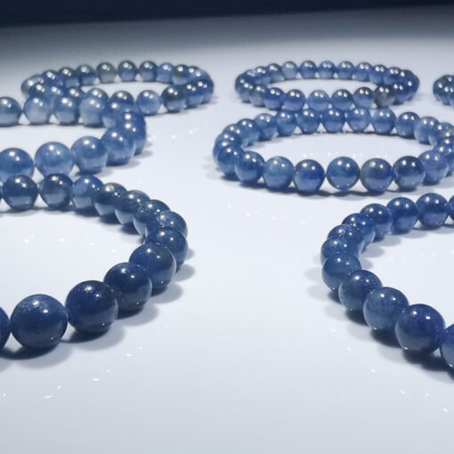 能量水晶正品~天然蓝宝石手链无优化烤色刚玉女男手串水晶能量疗愈石助平衡控制：圖片 2