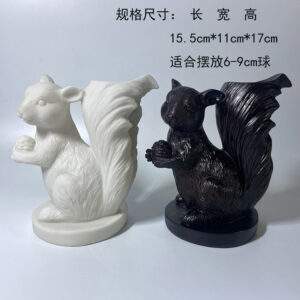 水晶球底座大号松鼠球座球型摆件生肖树脂饰品收纳工艺品家居装饰